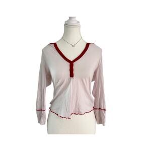 Vintage Fitted Size Medium  Henley Top Super Soft